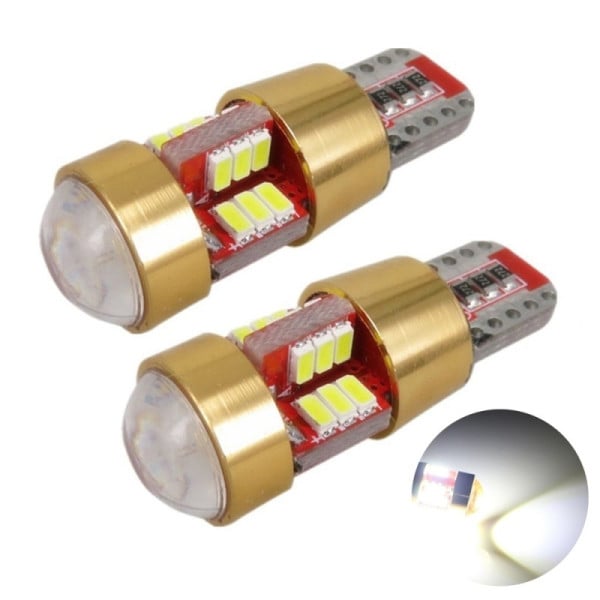 COPPIA LAMPADINE LUCI 12V 3W LED CANBUS T10 W5W LIGHT BULBI BULBO LUCE FREDDO