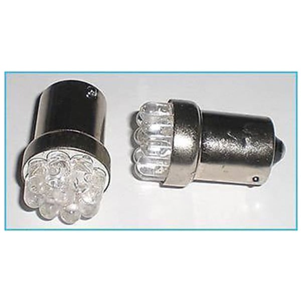 LAMPADINA LUCI AUTO 12V LED BIANCA BA15S P21W SEGNALAZIONE ACUSTICA RETROMARCIA