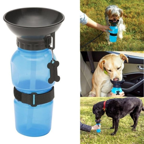 BOTTIGLIA CON CIOTOLA TAZZA DISPENSER ABBEVERATOIO PORTATILE CANI E GATTI