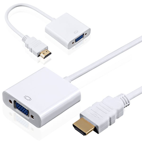 CAVO ADATTATORE CONVERTITORE HD DA HDMI MASCHIO A VGA FEMMINA SEGNALE HDTV