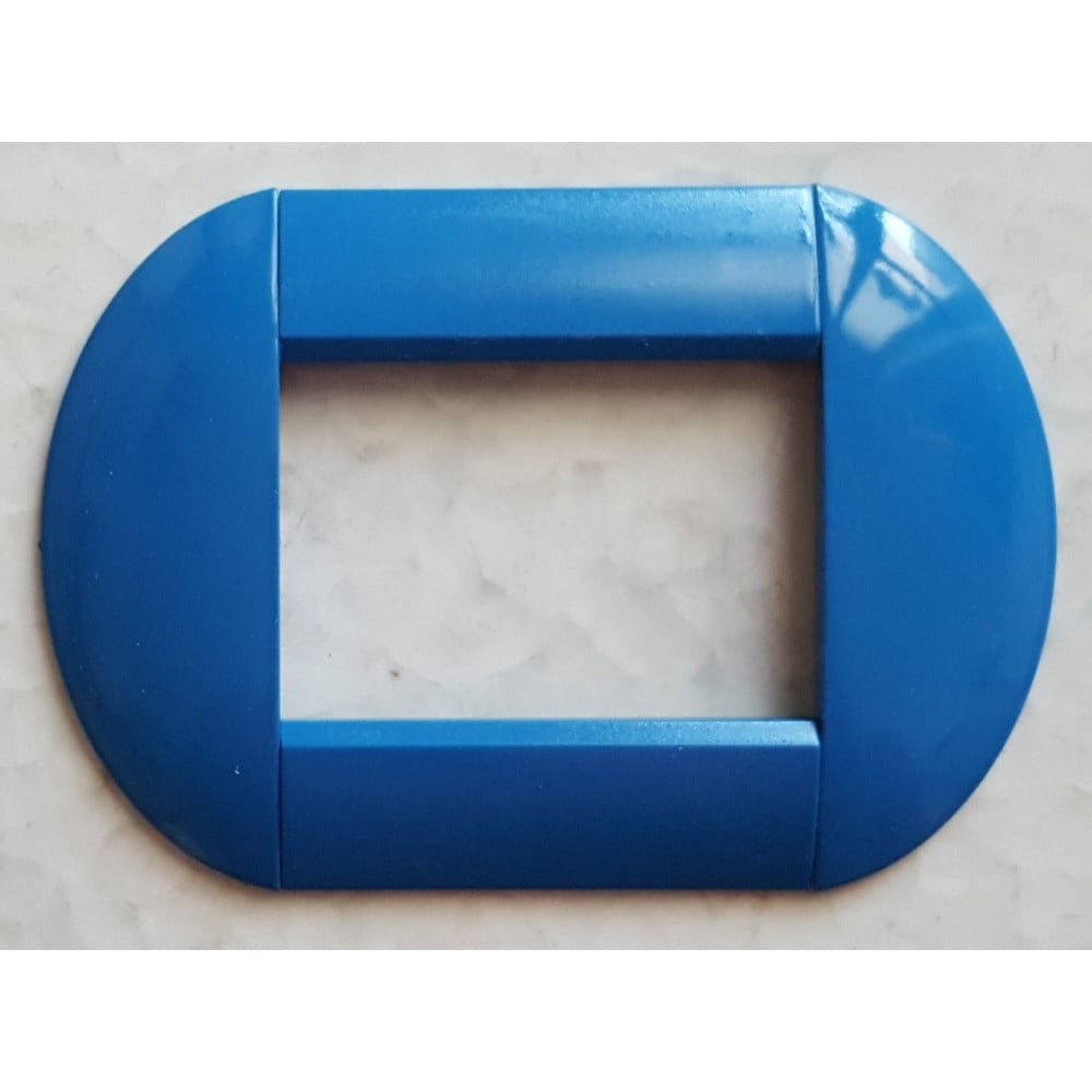 Trade Shop - Placca Placche Placchette Compatibili Living International Light Bombate Bticino - Blu Cielo -3 Fori -