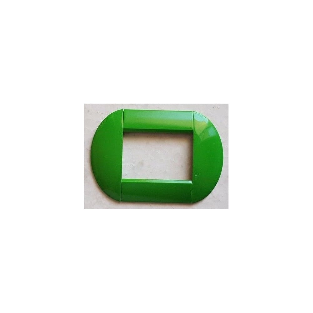 Trade Shop - Placca Placche Placchette Compatibili Living International Light Bombate Bticino - Verde Chiaro -3 Fori -