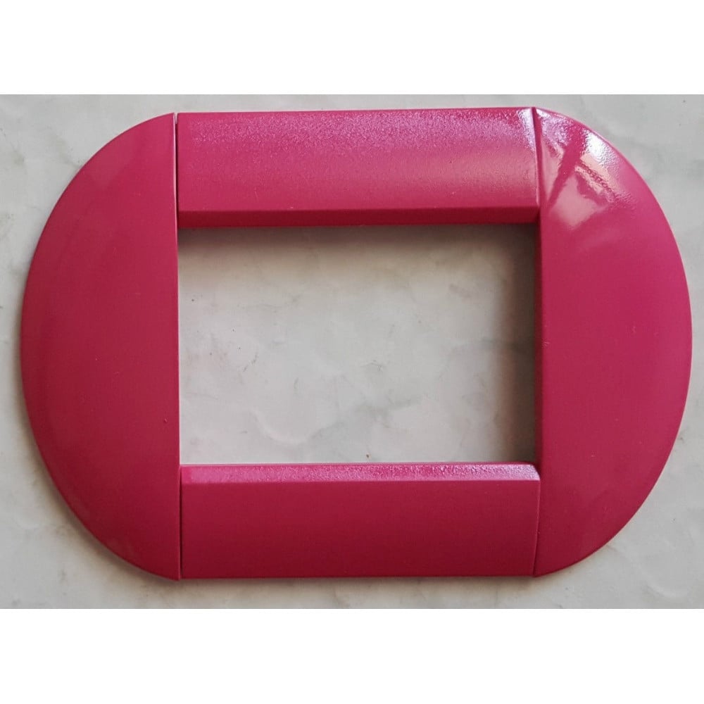 Trade Shop - Placca Placche Placchette Compatibili Living International Light Bombate Bticino - Fucsia -3 Fori -