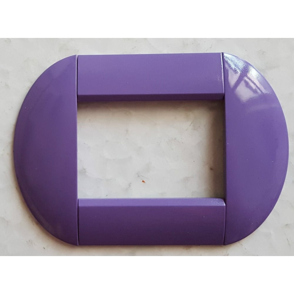 Trade Shop - Placca Placche Placchette Compatibili Living International Light Bombate Bticino - Viola -3 Fori -