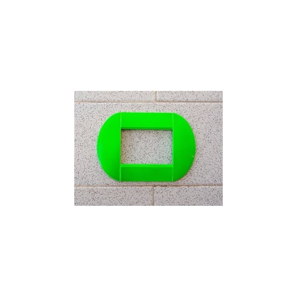 Trade Shop - Placca Placche Placchette Compatibili Living International Light Bombate Bticino - Verde Fluo -3 Fori -
