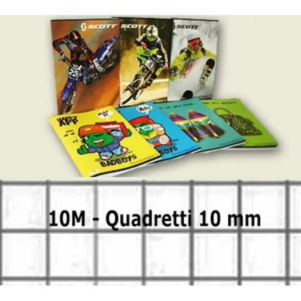 Quaderno a quadretti 1 cm: Quadernone A4, Griglia 10mm, Con Margine, Per  prima elementare