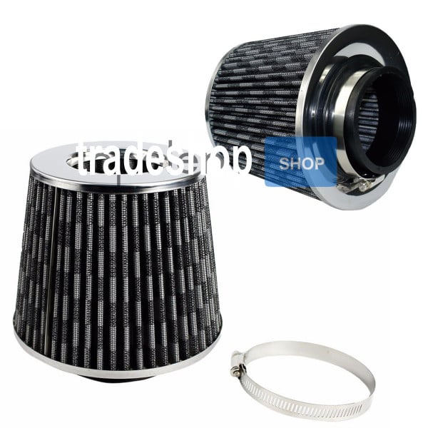 FILTRO ARIA SPORTIVO ASPIRAZIONE TUNING UNIVERSALE CONICO AUTO MORSETTO 9CM