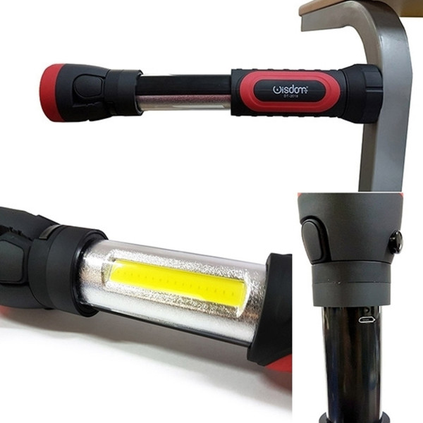 TORCIA RICARICABILE USB MAGNETICA LED LUCE LAVORO CALAMITA LAMPADA PORTATILE