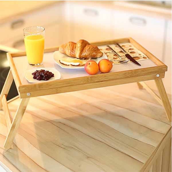 VASSOIO SNACK COLAZIONE PIEGHEVOLE IN LEGNO ALTEZZA 50X21X31 CM RICHIUDIBILE 