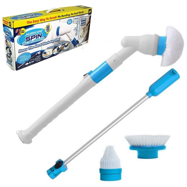 SPAZZOLONE SPAZZOLA ROTANTE CORDLESS RICARICABILE PER PULIZIA PIASTRELLE BAGNI