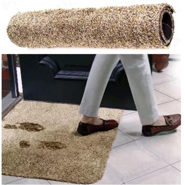 tappeto magico antiscivolo marrone mat zerbino super assorbente lavabile  ingresso