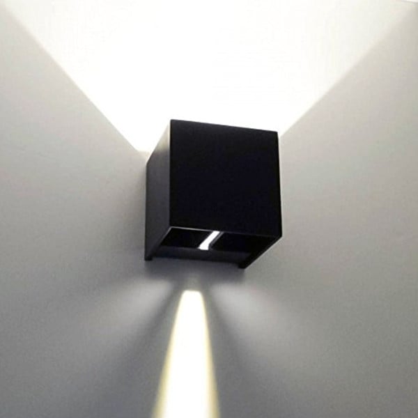 APPLIQUE CUBO LED IMPERMEABILE DA ESTERNO DA PARETE IN ALLUMINIO DA 10W 1200 LMN
