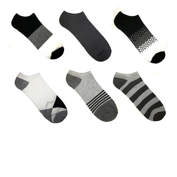 12 PAIA DI CALZINI UOMO CAVIGLIA IN COTONE VARI COLORI E FANTASIE MD-3205