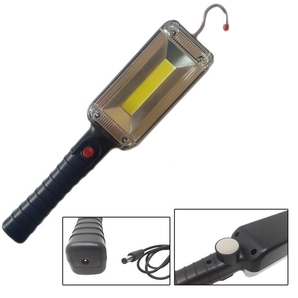 LAMPADA TORCIA STRIP LED LAVORO PORTATILE RICARICABILE GANCIO CALAMITA ZJ859 V2