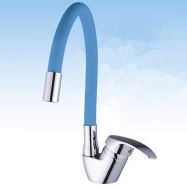 RUBINETTO MISCELATORE GIREVOLE PER LAVANDINO LAVELLO CUCINA COLORE CANNA BLU