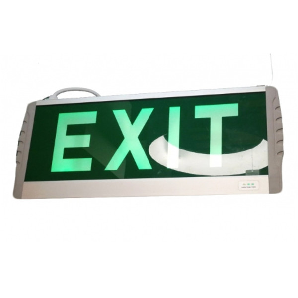 LAMPADA DI EMERGENZA LED EXIT 3W LUCE SICUREZZA 375X159X21 MM CON PLAFONIERA