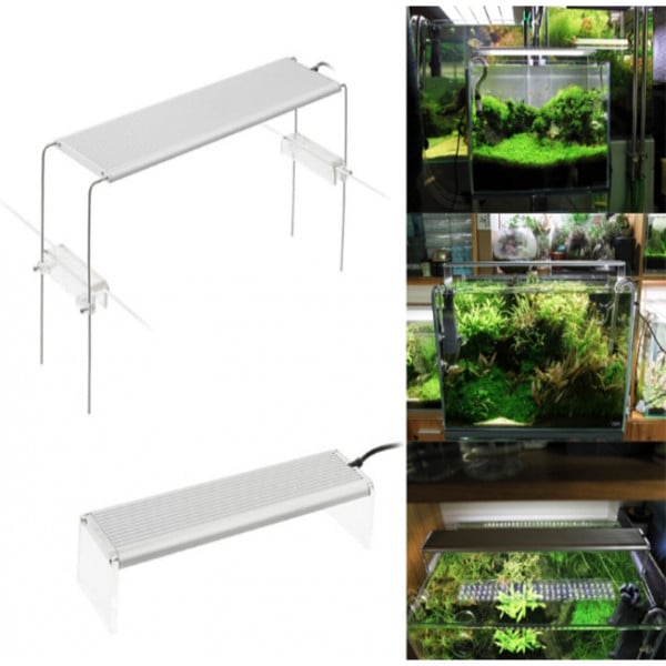 LAMPADA 12W LUCE PLAFONIERA ALLUNGABILE ESTENDIBILE 24 LED PER ACQUARIO 30-45 CM