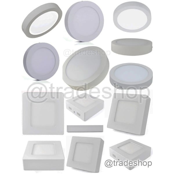 PANNELLO PLAFONIERA FARETTO FARO TONDO A LED 6-12-18-28 WATT FREDDO CALDO  