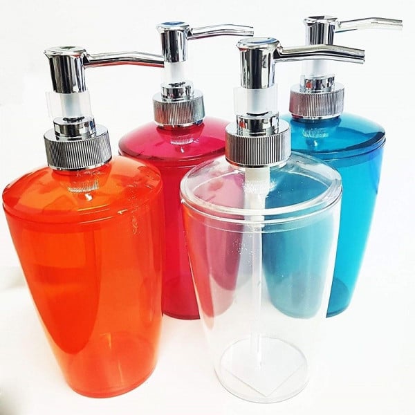 PORTASAPONE PORTA SAPONE 17CM IN PLASTICA DISPENSER BAGNO SAPONE LIQUIDO DESIGN