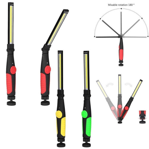 LAMPADA TORCIA LAVORO CALAMITA PORTATILE RICARICABILE SLIM REGOLABILE