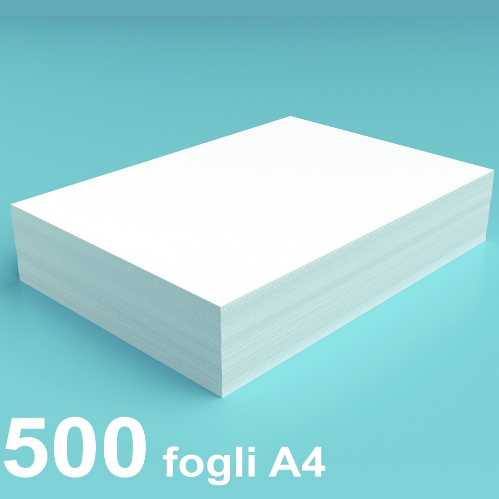 500x2 fogli A4 Carta Chimica CB/CF Bianco 80gr per stampanti inkjet/laser