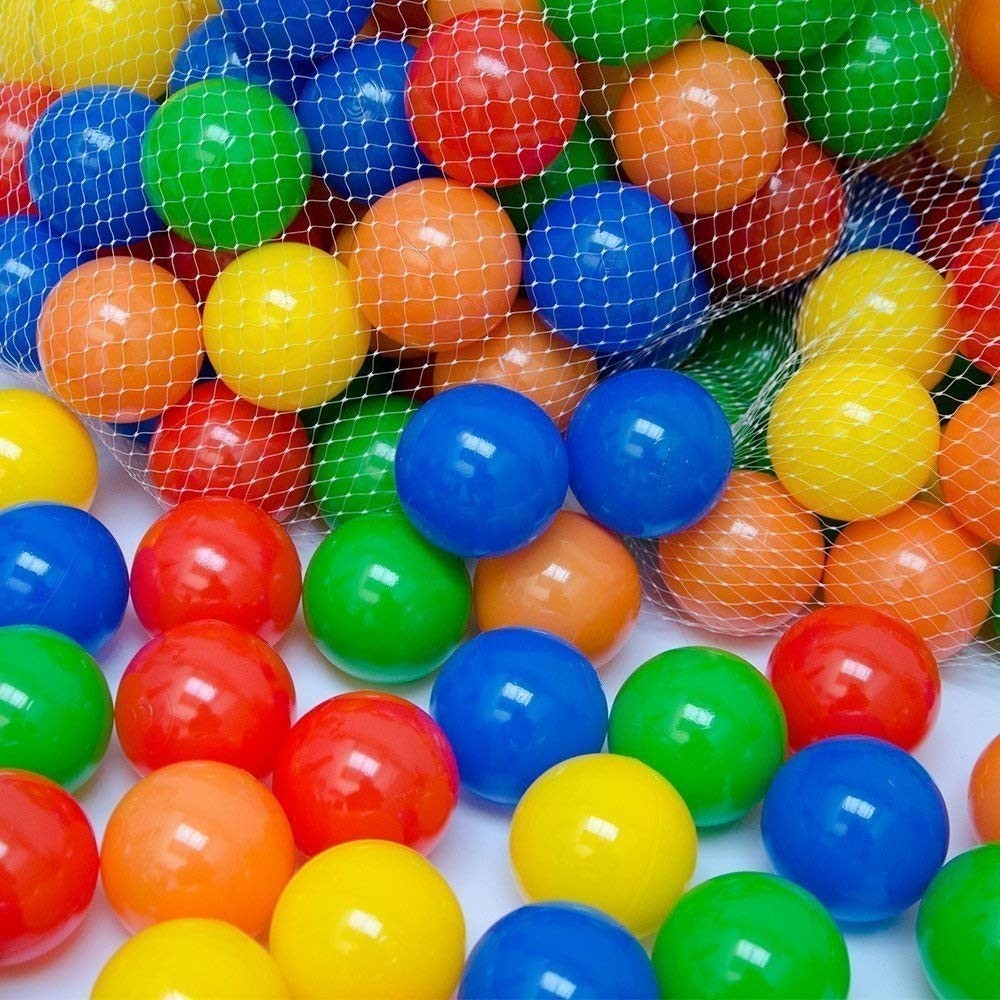 Playballs, palle morbide per bambini, piccole palline di plastica colorate,  a prova di schiacciamento, superficie smussata e senza spigoli vivi, senza  sostanze tossiche
