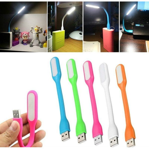 MINI LUCE LED USB FLESSIBILE LAMPADA LETTURA NOTTURNA PER NOTEBOOCK PC PORTATILE