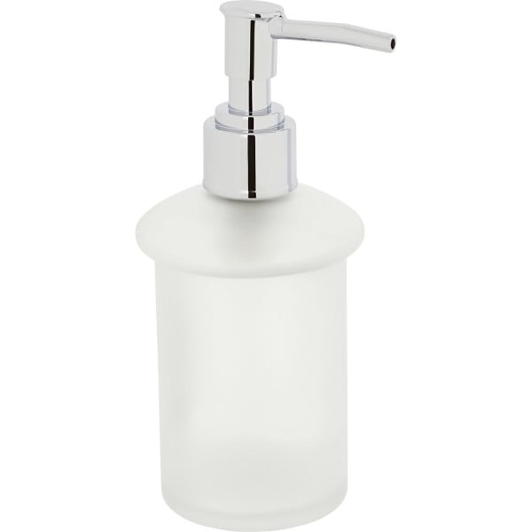 RICAMBIO DISPENSER PORTA SAPONE LIQUIDO IN VETRO SATINATO BAGNO ACCESSORI