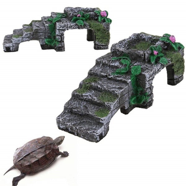 SCALE DECORAZIONE ACQUARIO 14.5X6.5X5CM PESCI TARTARUGHE ROCCIA ORNAME