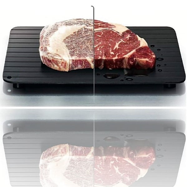 VASSOIO TEGLIA DI SCONGELAMENTO VELOCE PER ALIMENTI 29X21.5 CM PIASTRA ALLUMINIO