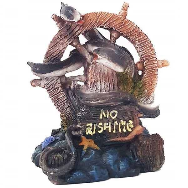 TIMONE PESCI ORNAMENTO PER ACQUARIO 14X10X15CM SOTTOMARINO DECORAZIONI