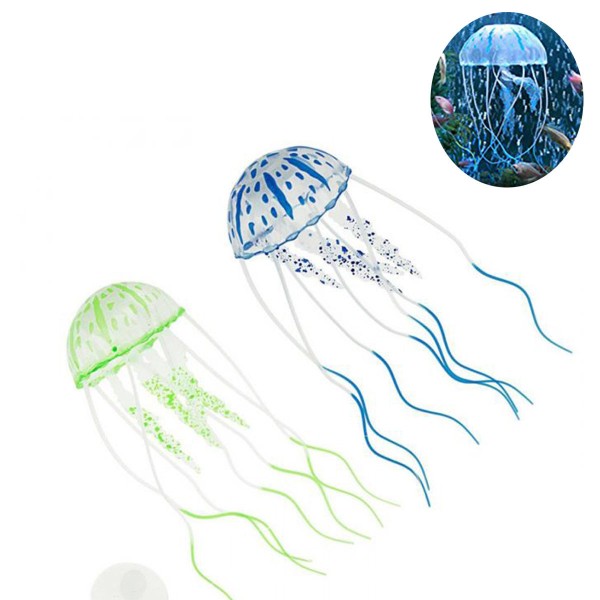 Acquario Ornamento trasparente decorativo silicone acquario acquario medusa  decorazione per l'arredamento della casa