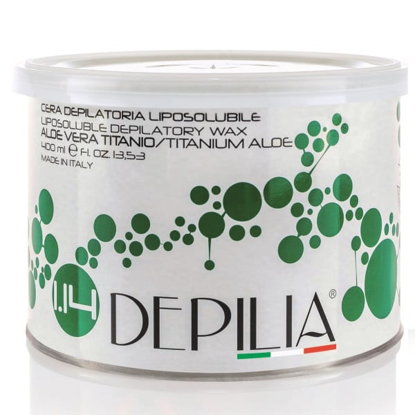 BARATTOLO CERA DEPILATORIA LIPOSOLUBILE ALOE TITANIO 1.14 400 ML DEPILAZIONE