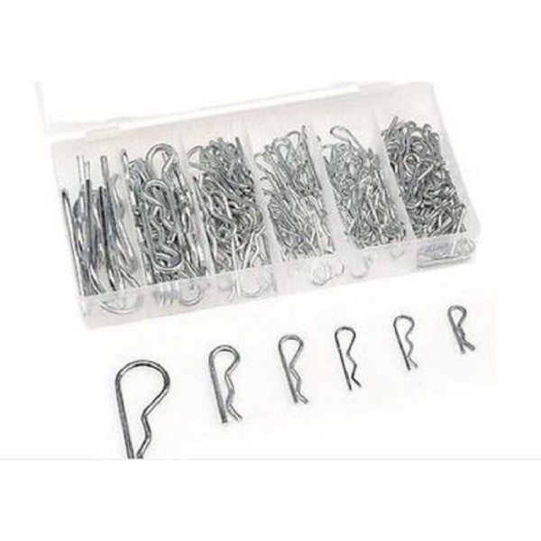 SET DI COPPIGLIE PERNI FERMI DI SICUREZZA VARIE MISURE 150 PEZZI IN BOX