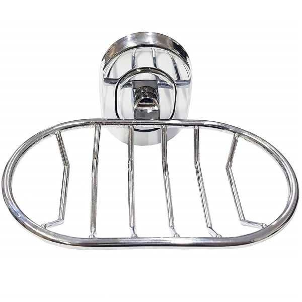 SUPPORTO PORTA SAPONE SAPONETTA PIATTINO ESY_69186 ACCIAIO 13X7X11CM MURO PARETE