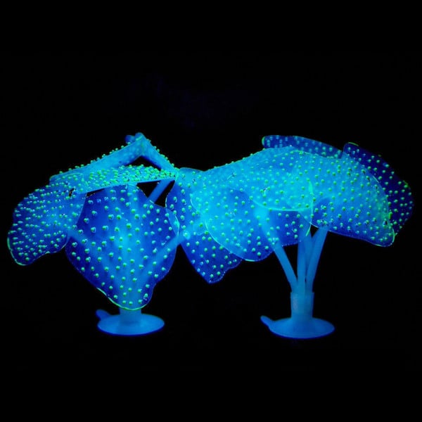 CORALLO FINTO SILICONE BLU ARTIFICIALE PER DECORAZIONI ACQUARIO PESCI