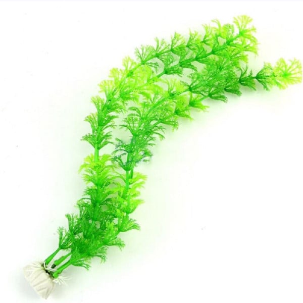 PIANTA 30 CM PIANTINA ARTIFICIALE ACQUARIO PIANTE FINTE PLASTICA VERDE