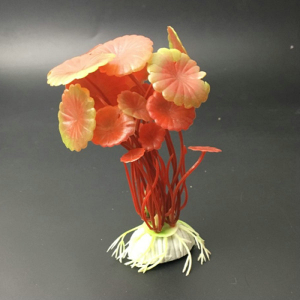 PIANTA 10 CM PIANTINA ARTIFICIALE ACQUARIO PIANTE FINTE PLASTICA ROSSO