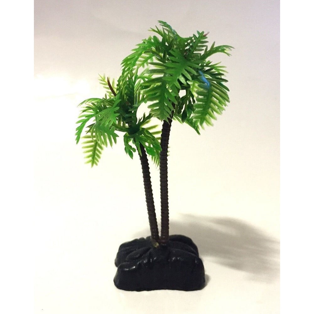PIANTA 9,6CM PIANTINA DECORAZIONE ARTIFICIALE ACQUARI PICCOLA PALMA VE