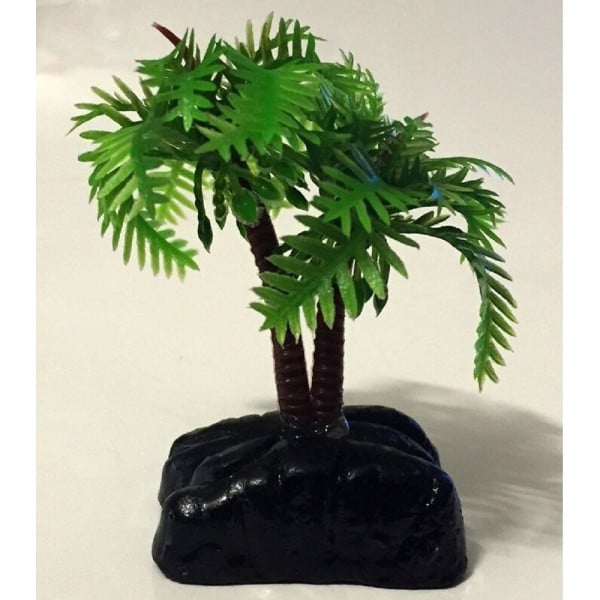 PIANTA 6,2CM PIANTINA DECORAZIONE ARTIFICIALE ACQUARI PICCOLA PALMA VE