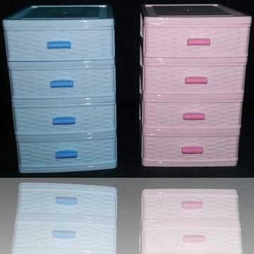 Cassettiera di Plastica Colorata 3 Cassetti Linea