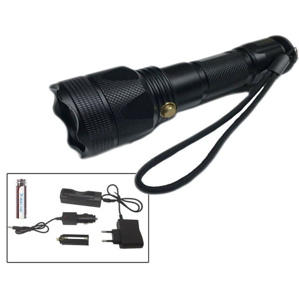 TORCIA SUBACQUEA A LED RICARICABILE IN ALLUMINIO CON BATTERIA 8800 MAH