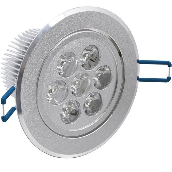 FARO FARETTO A LED 7W DA INCASSO A MOLLA CON ALETTE CALDA FREDDA DRIVER INCLUSO