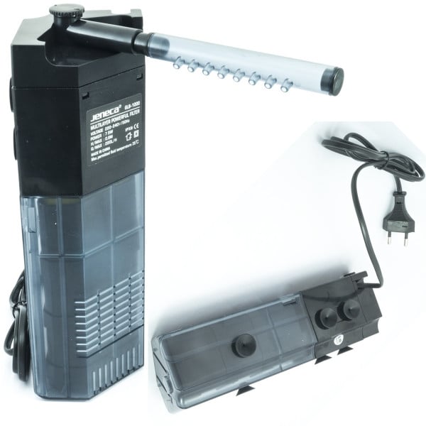 FILTRO POMPA PER ACQUARIO INTERNO CON GOCCIOLATOIO ACQUA DOLCE GLB-1000 7.5W