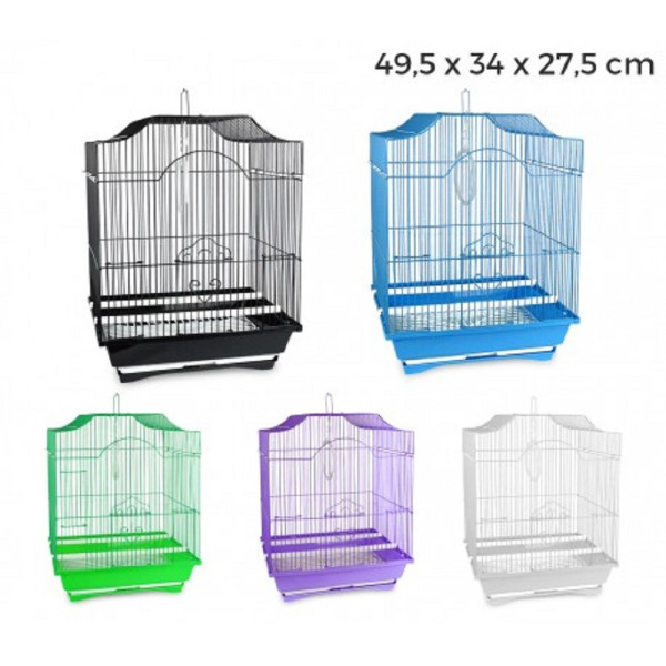 GABBIA UCCELLI 49.5X34X27.5CM DI PICCOLE DIMENSIONI MANGIATOIE INCLUSE