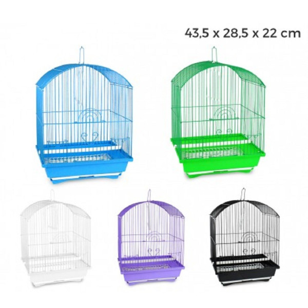 GABBIA UCCELLI 43.5X28.5X22CM DI PICCOLE DIMENSIONI MANGIATOIE INCLUSE