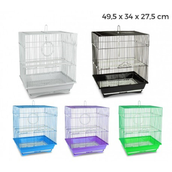 GABBIA UCCELLI DI PICCOLE DIMENSIONI KANDY 49,5X34X27,5CM 2 MANGIATOIE
