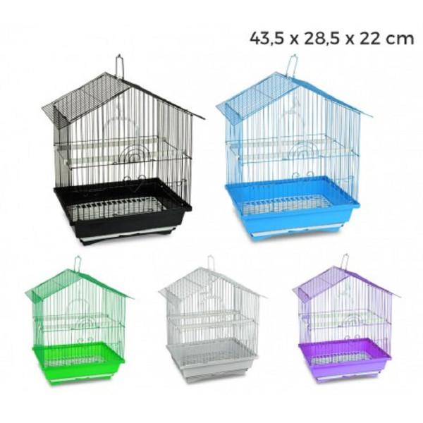 GABBIA PER UCCELLI PICCOLE DIMENSIONI BIRD 43.5X28.5X22CM MANGIATOIE