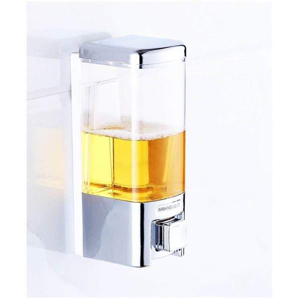DISPENSER EROGATORE PER SAPONE LIQUIDO CONTENITORE A MURO CASA HOTEL 500 ML