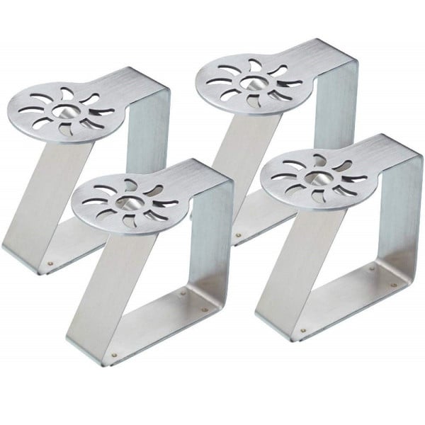 FERMA TOVAGLIA FERMATOVAGLIA TAVOLA ACCIAIO SOLE CLIP 4PZ GANCI TAVOLE